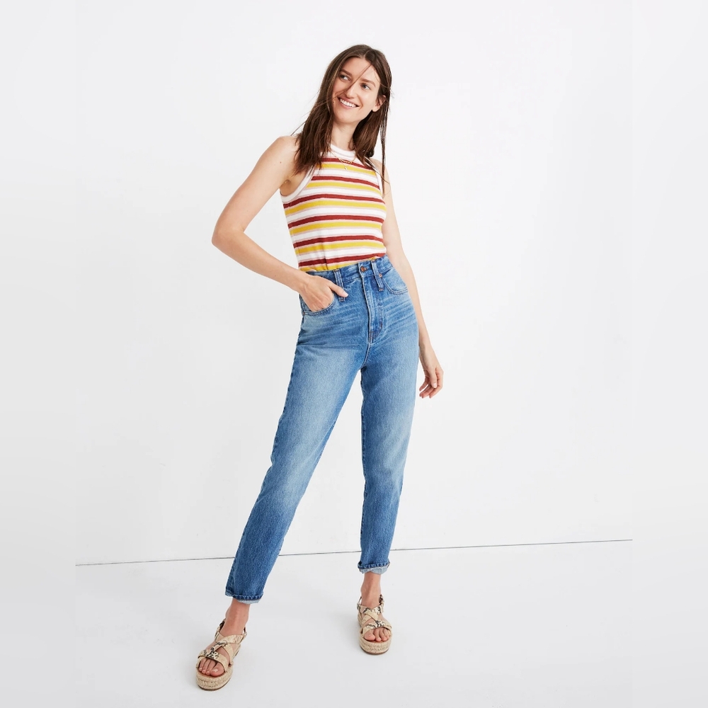 Madewell The Highest-Rise Momjean in Glencoe Wash Size 25 - Picture 2 of 14